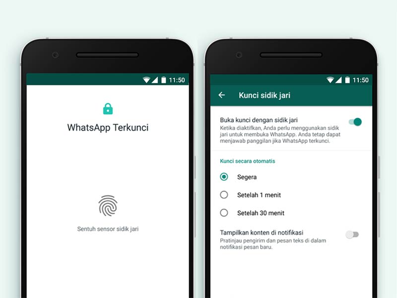 ara Menghilangkan Sidik Jari di WhatsApp